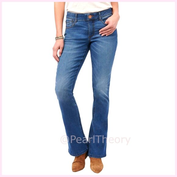 Super-Stretch Denim Boot Cut Jeans with Slimming Panels